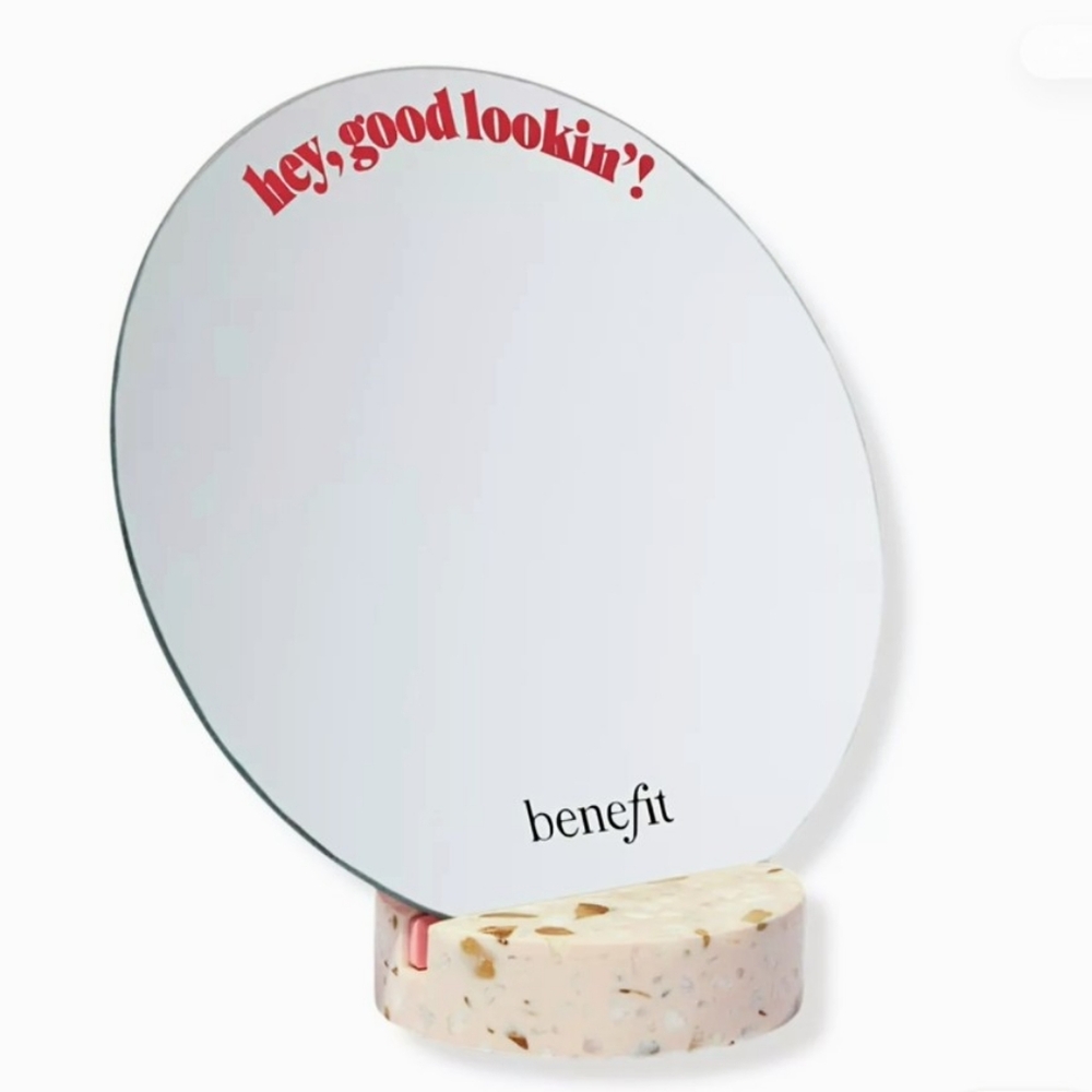 5/$50 Benefit 2024 Limited Edition Round 6" Cosmetic Mirror With Stand